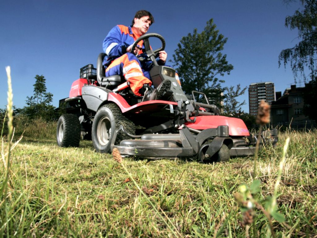 Regular mowing of grassy areas with cleaning