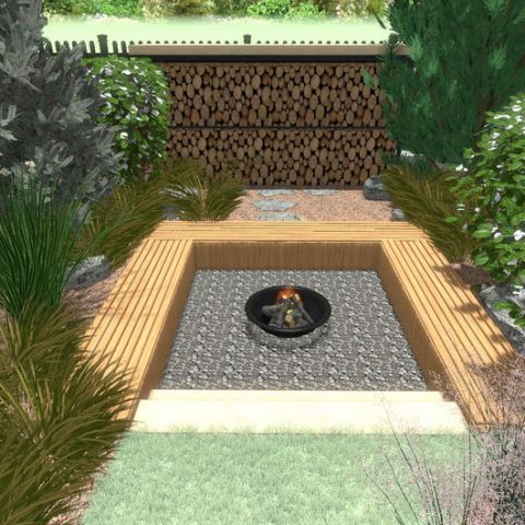 Fireplace in the garden